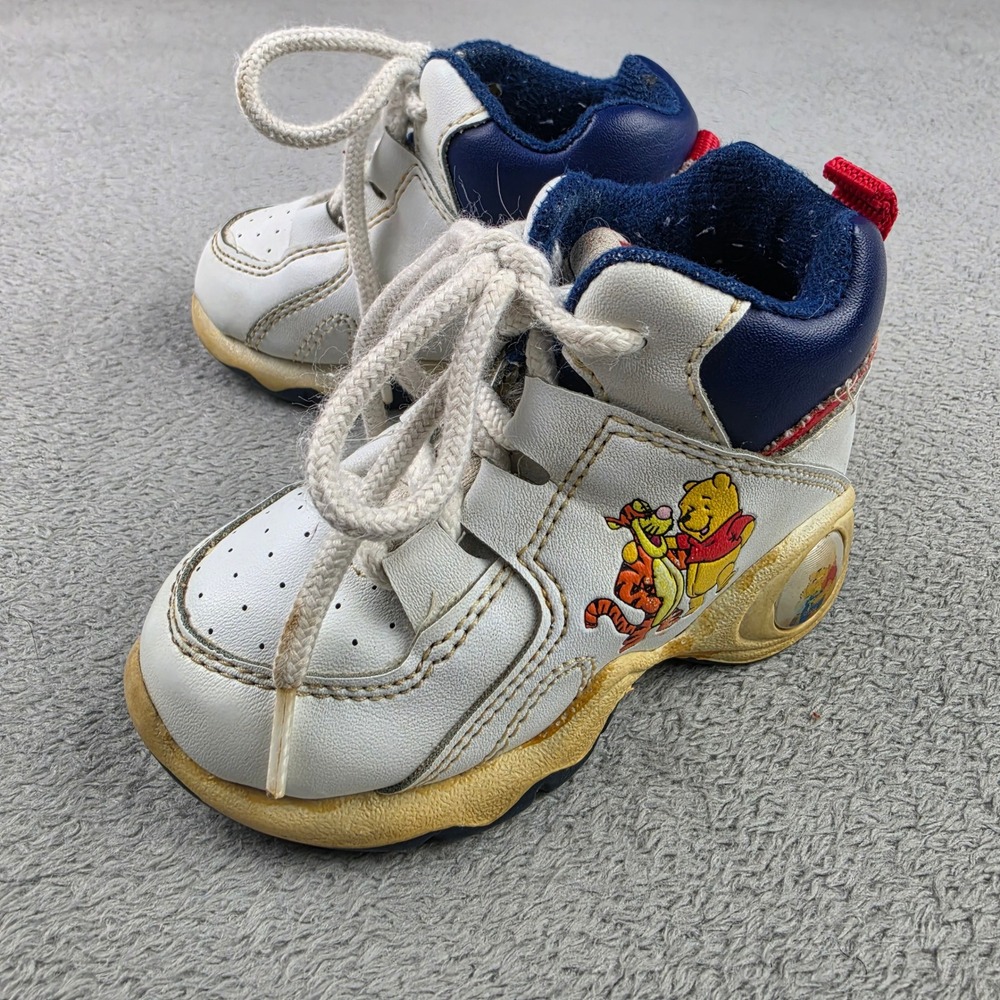 Vintage Disney Winnie the Pooh Tigger Sneakers Toddler 5 Best Buddies White 90s